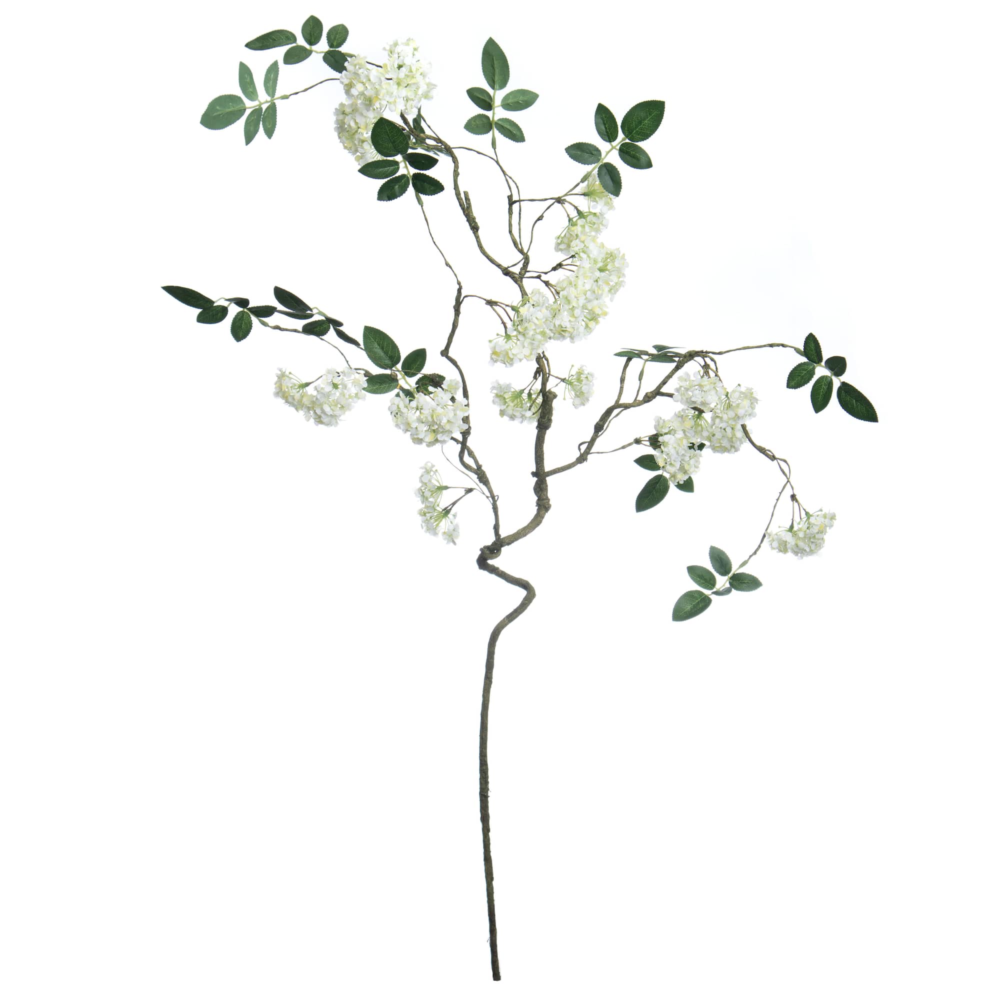 36" White Snowball Branch Stem by Ashland®